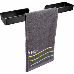 Vendos85 Porte-Serviettes de 30 cm Adhésif et à Vis pour Salle de Bain Cuisine noir