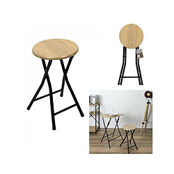 Avis Urban Living Tabouret d'appoint pliable industriel Dock - Noir