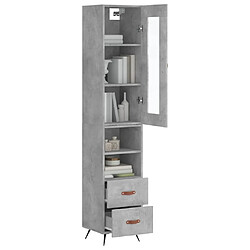 Avis Maison Chic Buffet,Meuble de Rangement,commode pour salon,Cuisine Gris béton 34,5x34x180 cm Bois d'ingénierie -MN96549