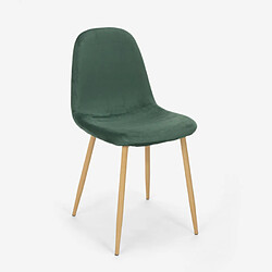 Avis Ahd Amazing Home Design Chaise design pieds nordiques bois tissu cuisine bar restaurant Salmon, Couleur: Vert foncé