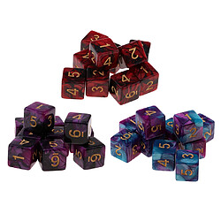 30Pcs Dés à 6 Faces Bicolore Jouet D & D MTG Dice, Jeu de Dés