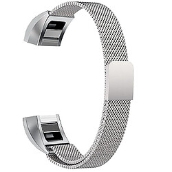 Wewoo Bracelet pour montre connectée Dragonne magnétique en acier inoxydable FITBIT AltaTaille Grand170-236mm Argent 