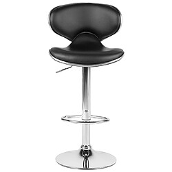 Acheter Beliani Tabouret rotatif Set de 2 Cuir PU Noir CONWAY