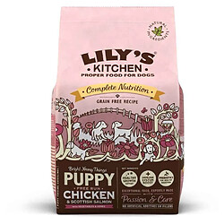 Avis Croquettes Sans Céréales au Poulet Fermier et au Saumon pour Chiots - Lily's Kitchen - 2,5Kg