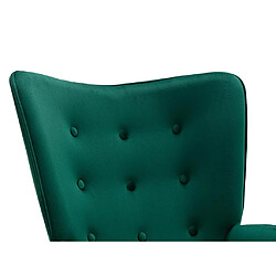 Vente-Unique Fauteuil en velours vert VATELY pas cher