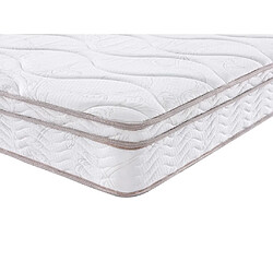 Avis Vente-Unique Ensemble 160 x 200 cm sommier coffre naturel clair + matelas ressorts 3 zones et mémoire de forme ép.20cm - WOLKENTANZ de MORGENGOLD