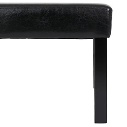 Acheter Mendler Banc banquette Ambato, similicuir brillant, 120x49x43cm, noir