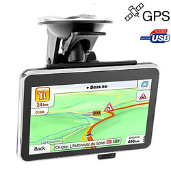 Wewoo GPS voiture noir Ecran tactile de TFT de 4,3 pouces, haut-parleur intégré, mémoire intégrée de 4GB et carte, sans Bluetooth, résolutions: 480 x 272 