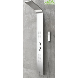 Karag Colonne de douche hydromassante ELEA en acier inoxydable 165 cm