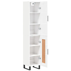 Acheter Maison Chic Buffet,Meuble de Rangement,commode pour salon,Cuisine Blanc brillant 34,5x34x180 cm Bois d'ingénierie -MN42848