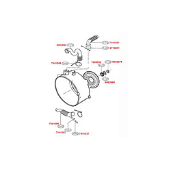 LG ENSEMBLE CUVE ARRIERE ENSEMBLE CUVE ARRIERE pour LAVE LINGE LG - 3045ER0048D