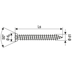 Vis ancrage châssis Spax tête plate fraisée