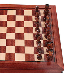 Avis Magnétique En Bois Jeu d'échecs, 16.5 "x 16.5" Échiquier Jeu avec Construit-dans le Stockage Tiroir-Échecs pour Débutant, enfants et Adultes