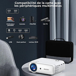 Universel Videoprojecteur WiFi Bluetooth, KILISKY Full HD 1080P Projecteur 4K Supporté 15000 Lux, Pour TV Stick/iOS/Android/USB/PC pas cher