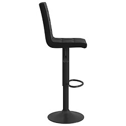 Avis vidaXL Tabouret de bar Noir Velours