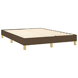 Sommier à lattes,Cadre à lattes de lit pour Adulte matelas et LED Marron foncé 140x190 cm -MN76767 pas cher