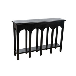 Console Romimex Noir Bois de paulownia Bois MDF 120 x 81 x 40 cm 