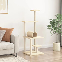 Avis Arbre à chat avec griffoirs,niche pour chat en sisal crème 136 cm -MN28730