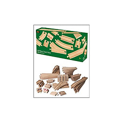 BRIO 33772 Pack spécial piste | 50 morceaux de rails en bois et d'accessoires de train pour les enfants de 3 ans et plus 