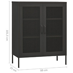 vidaXL Armoire de rangement Anthracite 80x35x101,5 cm Acier pas cher