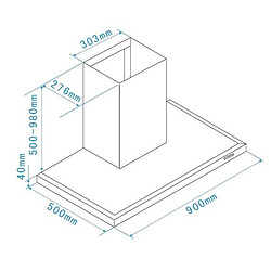 Hotte décorative BRANDT AD1517X 90cm inox