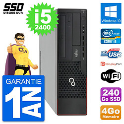 PC Fujitsu Esprimo E910 DT Intel Core i5-2400 RAM 4Go SSD 240Go Windows 10 Wifi · Occasion 