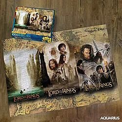 Avis AQUARIUS Lord of the Rings Triptych Puzzle (1000 Piece Jigsaw Puzzle) - Sans reflets - Ajustement prAcis - Marchandises et objets de collection LOTR sous licence officielle - 20 x 28 pouces