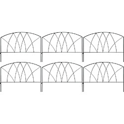 Maxiedge Bordure de jardin en fer forgé Victoriana Lot de 6.