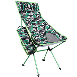 Wewoo Outdoor Camouflage Portable Camping Chaise De Pêche Pliante Lumière De Plage Aviation En Alliage D'aluminium Dossier Inclinable 