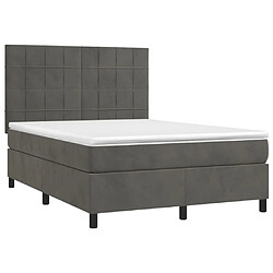 Avis Sommier à lattes,Cadre à lattes de lit pour Adulte matelas et LED Gris foncé 140x190 cm -MN89731