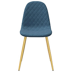 Acheter Maison Chic Lot de 6 Chaises à manger,Chaise pour cuisine bleu velours -MN28299