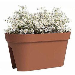 Jardiniere Balcon - Plastique - Terre cuite - Rectangulaire - L60 x P30 x H30cm - ARTEVASI