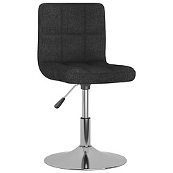 vidaXL Chaise pivotante à manger Noir Tissu 