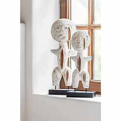 Paris Prix Statue Déco en Bois Alba 57cm Blanc