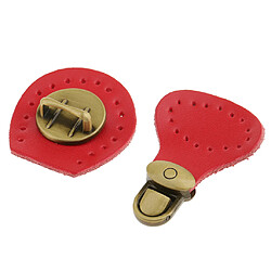 1 Pièce PU En Cuir Sac Fermetures À Serrure Snap Boucles Fermoir Remplacement Remplacement Rouge