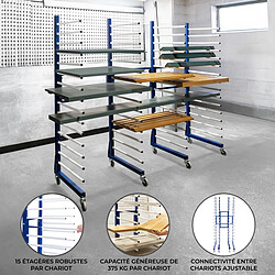 Monstershop Chariots de Séchage Combinables x 3 & 2 Connecteurs