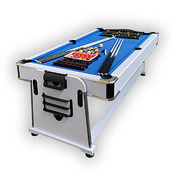 Simba BILLARD AMERICAIN BLANC 7FT BLEU+HOCKEY DE TABLE+TABLE DE TENNIS+PLAN COVERTOUR