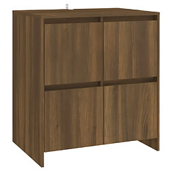 vidaXL Buffet Chêne marron 70x41x75 cm Bois d'ingénierie