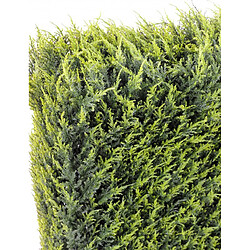 Pegane HAIE artificielle haute gamme Spécial extérieur / Cyprès artificiel Juniperus vert - Dim : 65 x 23 x 95 cm