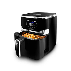 Friteuse à Air Noire 5,5l Avec 1 Bac Et 7 Programmes Airmed55 De Kitchencook