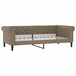 Maison Chic Lit de jour, Lit de repos pour Salon Chambre,Canapé-lit,Lit d'invité cappuccino 100x200 cm similicuir -MN66556