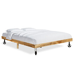 vidaXL Cadre de lit sans matelas bois de manguier massif 200x200 cm