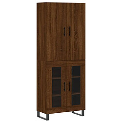 Maison Chic Buffet,Meuble de Rangement,commode pour salon,Cuisine Chêne marron 69,5x34x180 cm Bois d'ingénierie -MN98653