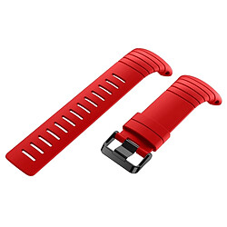 Wewoo Bracelet rouge pour les bandes de montre de silicone de la boucle en acier carrée de Sunnto Core Series