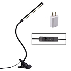 Wewoo Lampe de table à LED 8W de réglable avec protection des yeuxversion enfichable USB + Prise d'alimentation noir