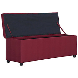 Acheter vidaXL Banc avec compartiment de rangement 116 cm Bordeaux Polyester