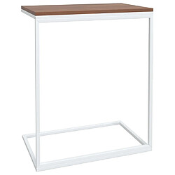 Acheter vidaXL Table d'appoint Blanc 55x35x66 cm Bois d'ingénierie