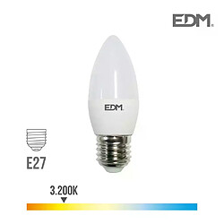 Edm Ampoule LED E27 5W équivalent à 35W - Blanc Chaud 3200K 