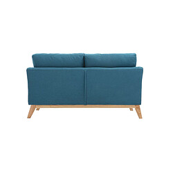 Avis Miliboo Canapé scandinave 2 places déhoussable bleu canard et bois OSLO