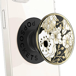 Popsockets PopGrip Enamel Wild Flowers Poignée Maintien Support Fixation adhésive Noir